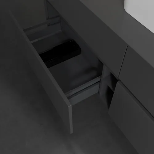 Bild von VILLEROY BOCH Collaro Waschbeckenunterschrank, mit Beleuchtung, 4 Auszüge, 1600 x 548 x 500 mm, Graphite / Graphite #C104B0VR