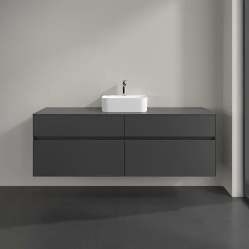 Bild von VILLEROY BOCH Collaro Waschbeckenunterschrank, mit Beleuchtung, 4 Auszüge, 1600 x 548 x 500 mm, Graphite / Graphite #C104B0VR