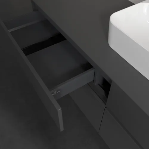 Bild von VILLEROY BOCH Collaro Waschbeckenunterschrank, mit Beleuchtung, 4 Auszüge, 1600 x 548 x 500 mm, Graphite / Graphite #C104B0VR