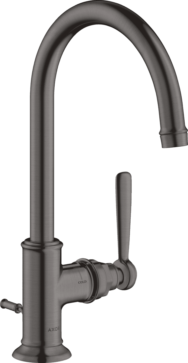 εικόνα του HANSGROHE AXOR Montreux Single lever basin mixer 210 with lever handle and pop-up waste set #16517340 - Brushed Black Chrome