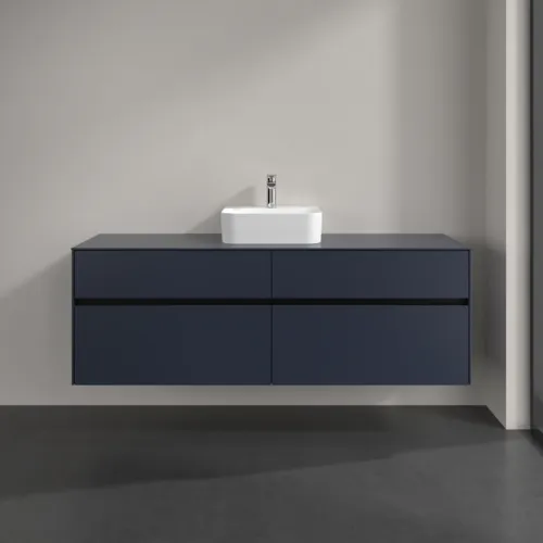 Bild von VILLEROY BOCH Collaro Waschbeckenunterschrank, mit Beleuchtung, 4 Auszüge, 1600 x 548 x 500 mm, Marine Blue / Marine Blue #C104B0VQ