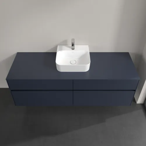 Bild von VILLEROY BOCH Collaro Waschbeckenunterschrank, mit Beleuchtung, 4 Auszüge, 1600 x 548 x 500 mm, Marine Blue / Marine Blue #C104B0VQ