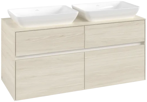 Obrázek VILLEROY BOCH Toaletní skříňka Collaro, 4 výsuvy, 1200 x 548 x 500 mm, bílý dub / bílý dub #C11500AA