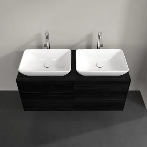 Bild von VILLEROY BOCH Collaro Waschbeckenunterschrank, 4 Auszüge, 1200 x 548 x 500 mm, Black Oak / Black Oak #C11500AB