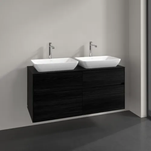 Bild von VILLEROY BOCH Collaro Waschbeckenunterschrank, 4 Auszüge, 1200 x 548 x 500 mm, Black Oak / Black Oak #C11500AB