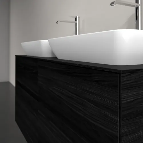 Bild von VILLEROY BOCH Collaro Waschbeckenunterschrank, 4 Auszüge, 1200 x 548 x 500 mm, Black Oak / Black Oak #C11500AB