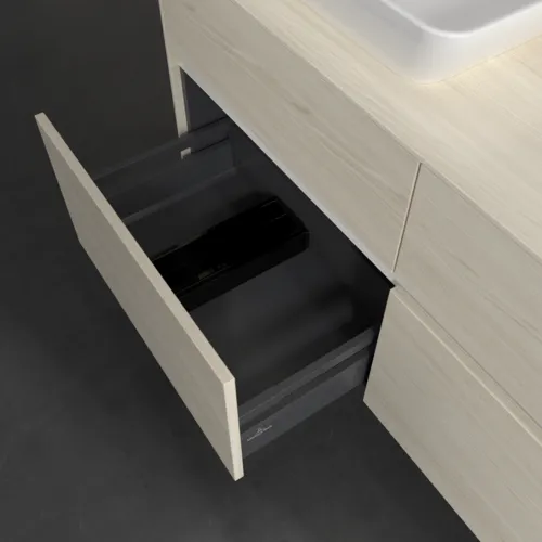 Bild von VILLEROY BOCH Collaro Waschbeckenunterschrank, mit Beleuchtung, 4 Auszüge, 1200 x 548 x 500 mm, White Oak / White Oak #C113B0AA
