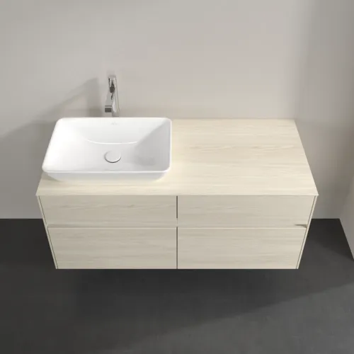 Bild von VILLEROY BOCH Collaro Waschbeckenunterschrank, mit Beleuchtung, 4 Auszüge, 1200 x 548 x 500 mm, White Oak / White Oak #C113B0AA