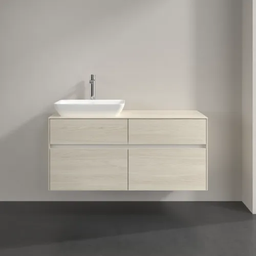 Bild von VILLEROY BOCH Collaro Waschbeckenunterschrank, mit Beleuchtung, 4 Auszüge, 1200 x 548 x 500 mm, White Oak / White Oak #C113B0AA