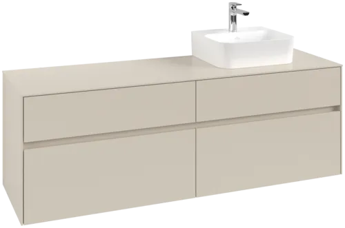 Obrázek VILLEROY BOCH Toaletní skříňka Collaro, 4 výsuvy, 1600 x 548 x 500 mm, Cashmere Grey / Cashmere Grey #C10600VN