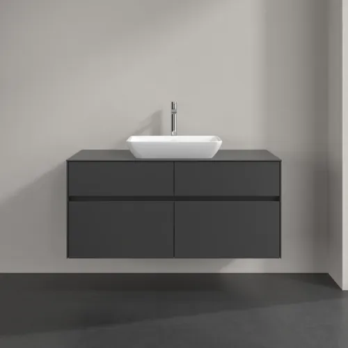 Bild von VILLEROY BOCH Collaro Waschbeckenunterschrank, 4 Auszüge, 1200 x 548 x 500 mm, Graphite / Graphite #C11200VR
