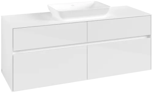 Зображення з  VILLEROY BOCH Collaro Vanity unit, 4 pull-out compartments, 1400 x 548 x 500 mm, Glossy White / Glossy White #C11600DH