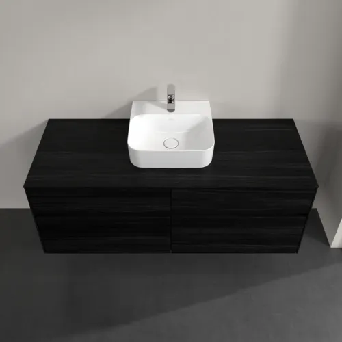 Picture of VILLEROY BOCH Collaro Vanity unit, 4 pull-out compartments, 1400 x 548 x 500 mm, Black Oak / Black Oak #C10000AB