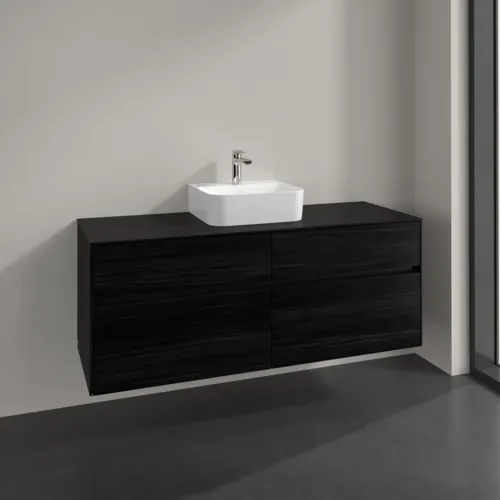 Picture of VILLEROY BOCH Collaro Vanity unit, 4 pull-out compartments, 1400 x 548 x 500 mm, Black Oak / Black Oak #C10000AB