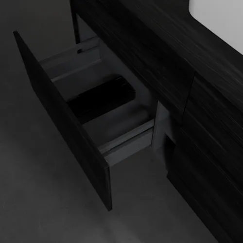 Picture of VILLEROY BOCH Collaro Vanity unit, 4 pull-out compartments, 1400 x 548 x 500 mm, Black Oak / Black Oak #C10000AB