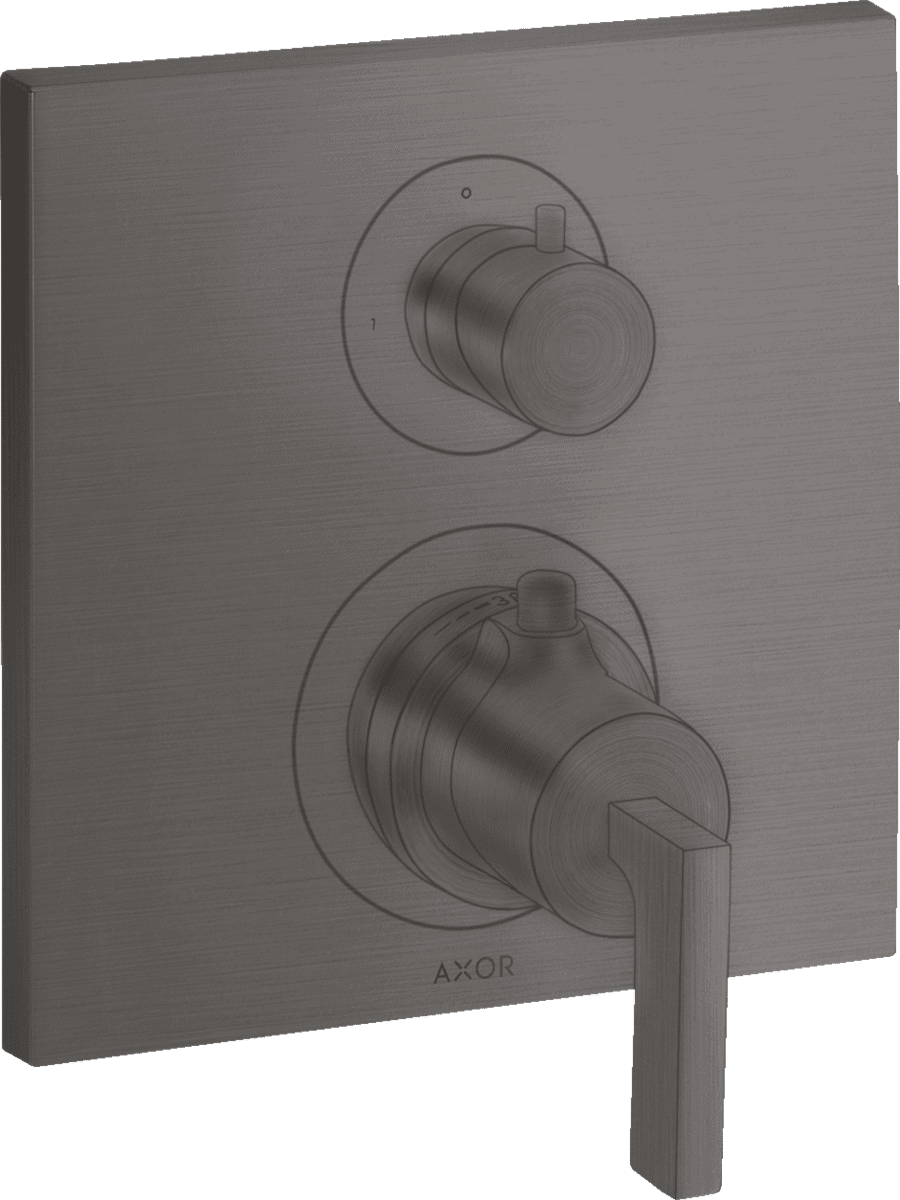 HANSGROHE AXOR Citterio Thermostat Unterputz mit Ab- und Umstellventil und Hebelgriff #39720340 - Brushed Black Chrome