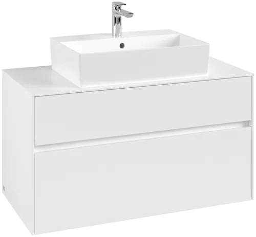 Obrázek VILLEROY BOCH Collaro toaletní skříňka, 2 výsuvy, 1000 x 548 x 500 mm, bílá matná / bílá matná #C12500MS
