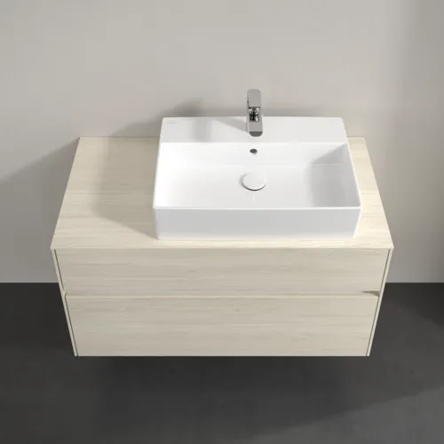 Bild von VILLEROY BOCH Collaro Waschbeckenunterschrank, mit Beleuchtung, 2 Auszüge, 1000 x 548 x 500 mm, White Oak / White Oak #C127B0AA