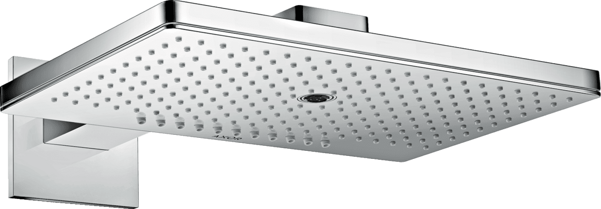 Зображення з  HANSGROHE AXOR ShowerSolutions Overhead shower 460/300 3jet with shower arm and square escutcheon #35282000 - Chrome