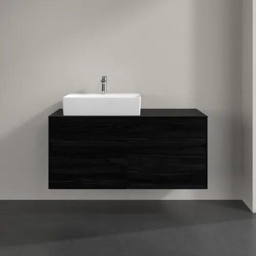 Bild von VILLEROY BOCH Collaro Waschbeckenunterschrank, 4 Auszüge, 1200 x 548 x 500 mm, Black Oak / Black Oak #C12900AB