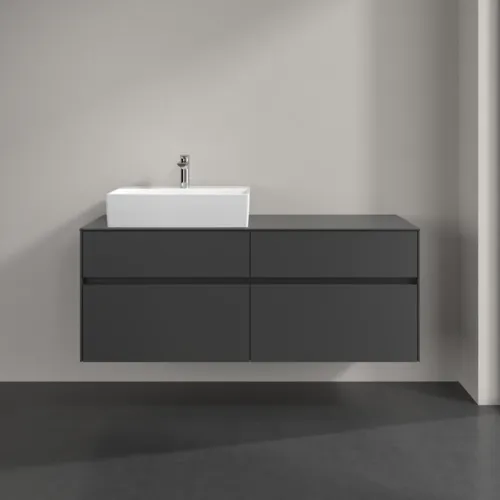 Bild von VILLEROY BOCH Collaro Waschbeckenunterschrank, mit Beleuchtung, 4 Auszüge, 1400 x 548 x 500 mm, Graphite / Graphite #C132B0VR