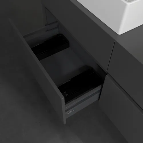 Bild von VILLEROY BOCH Collaro Waschbeckenunterschrank, mit Beleuchtung, 4 Auszüge, 1400 x 548 x 500 mm, Graphite / Graphite #C132B0VR