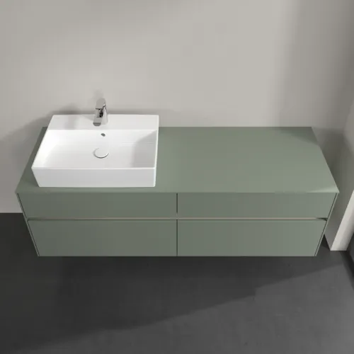 Bild von VILLEROY BOCH Collaro Waschbeckenunterschrank, mit Beleuchtung, 4 Auszüge, 1600 x 548 x 500 mm, Soft Green / Soft Green #C135B0AF