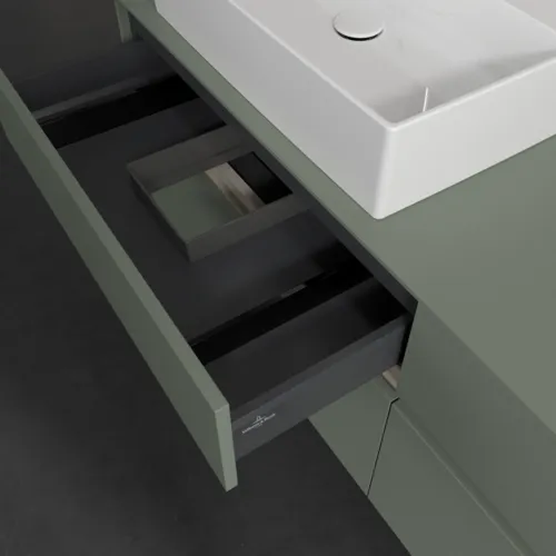 Bild von VILLEROY BOCH Collaro Waschbeckenunterschrank, mit Beleuchtung, 4 Auszüge, 1600 x 548 x 500 mm, Soft Green / Soft Green #C135B0AF