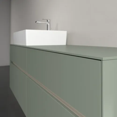 Bild von VILLEROY BOCH Collaro Waschbeckenunterschrank, mit Beleuchtung, 4 Auszüge, 1600 x 548 x 500 mm, Soft Green / Soft Green #C135B0AF