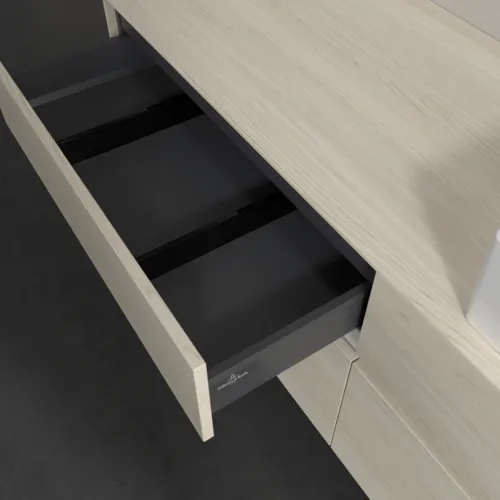 VILLEROY BOCH Collaro Waschbeckenunterschrank, mit Beleuchtung, 4 Auszüge, 1600 x 548 x 500 mm, White Oak / White Oak #C136B0AA, Bild 8