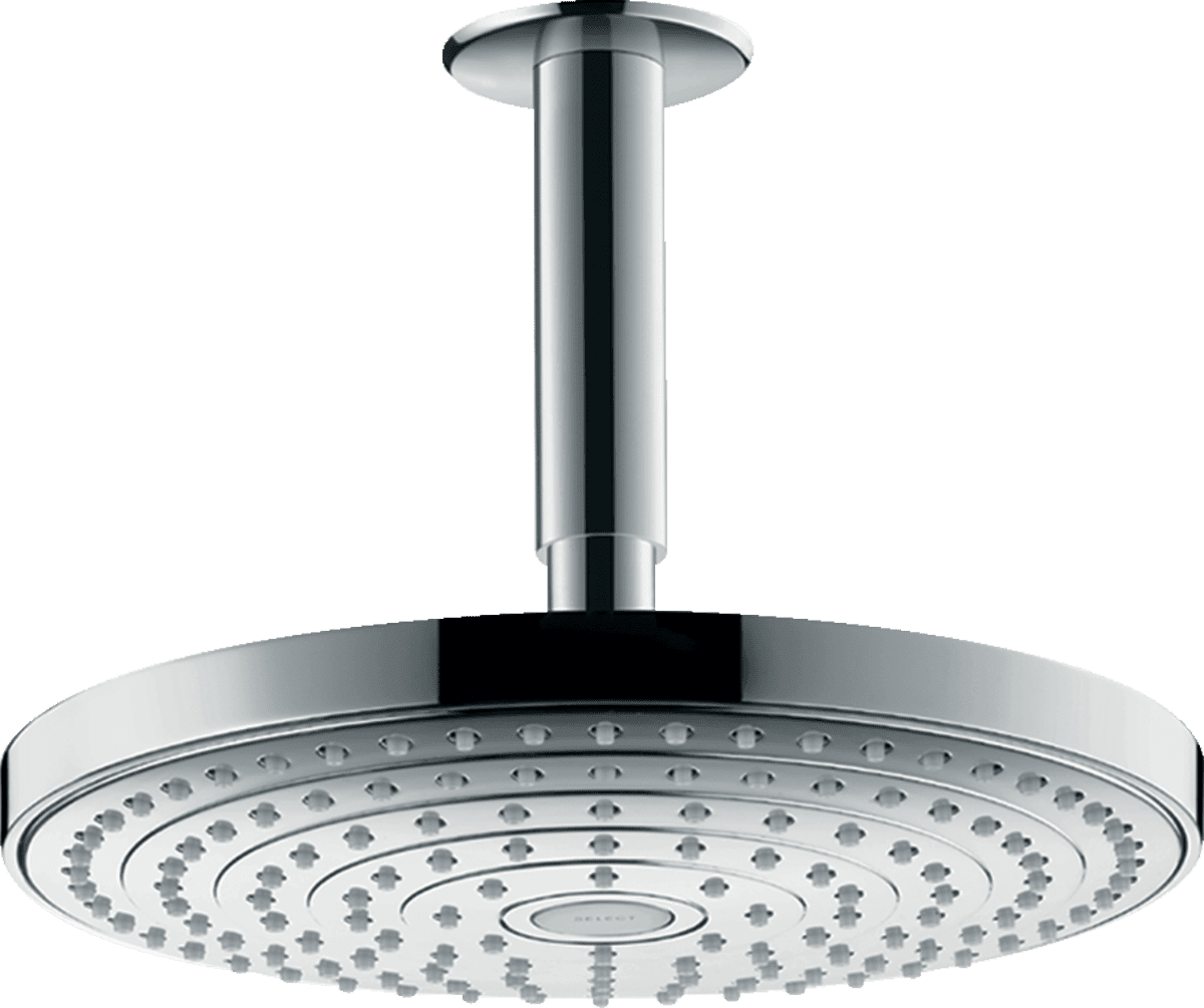 Зображення з  HANSGROHE Raindance Select S Overhead shower 240 2jet EcoSmart with ceiling connector #26469000 - Chrome