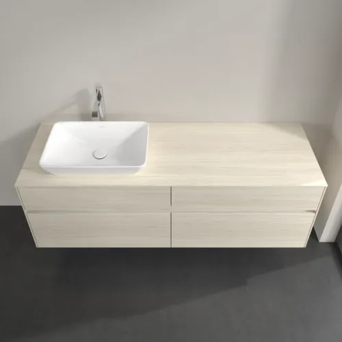 VILLEROY BOCH Collaro Waschbeckenunterschrank, mit Beleuchtung, 4 Auszüge, 1600 x 548 x 500 mm, White Oak / White Oak #C121B0AA, Bild 4