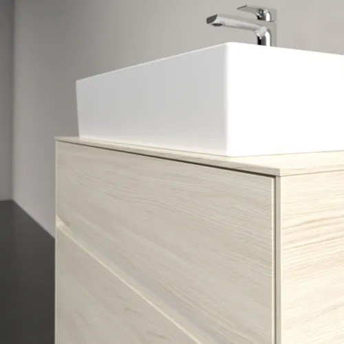 Bild von VILLEROY BOCH Collaro Waschbeckenunterschrank, 2 Auszüge, 800 x 548 x 500 mm, White Oak / White Oak #C12400AA