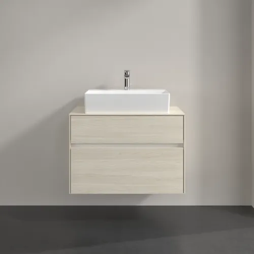 Bild von VILLEROY BOCH Collaro Waschbeckenunterschrank, 2 Auszüge, 800 x 548 x 500 mm, White Oak / White Oak #C12400AA