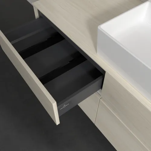 Bild von VILLEROY BOCH Collaro Waschbeckenunterschrank, mit Beleuchtung, 4 Auszüge, 1200 x 548 x 500 mm, White Oak / White Oak #C130B0AA