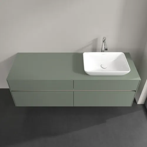 Obrázek VILLEROY BOCH Toaletní skříňka Collaro, s osvětlením, 4 výsuvy, 1600 x 548 x 500 mm, Soft Green / Soft Green #C122B0AF
