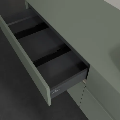 Obrázek VILLEROY BOCH Toaletní skříňka Collaro, s osvětlením, 4 výsuvy, 1600 x 548 x 500 mm, Soft Green / Soft Green #C122B0AF
