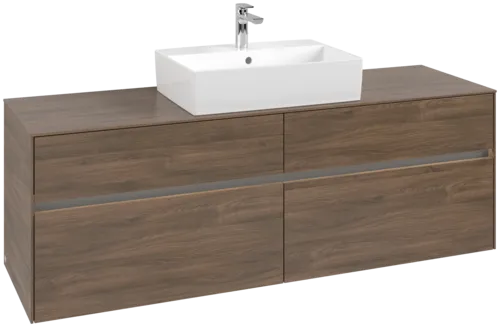 Picture of VILLEROY BOCH Collaro Vanity unit, with lighting, 4 pull-out compartments, 1600 x 548 x 500 mm, Arizona Oak / Arizona Oak #C134B0VH