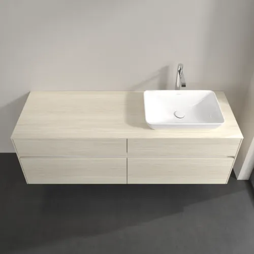 Bild von VILLEROY BOCH Collaro Waschbeckenunterschrank, mit Beleuchtung, 4 Auszüge, 1600 x 548 x 500 mm, White Oak / White Oak #C122B0AA