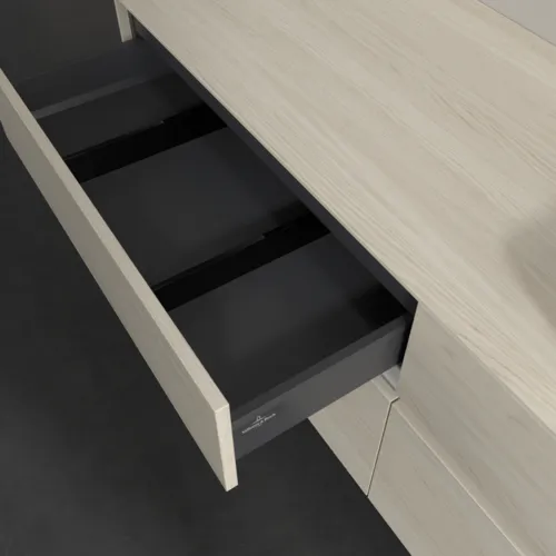 Bild von VILLEROY BOCH Collaro Waschbeckenunterschrank, mit Beleuchtung, 4 Auszüge, 1600 x 548 x 500 mm, White Oak / White Oak #C122B0AA