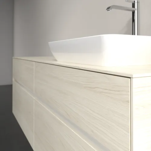 Bild von VILLEROY BOCH Collaro Waschbeckenunterschrank, mit Beleuchtung, 4 Auszüge, 1600 x 548 x 500 mm, White Oak / White Oak #C122B0AA