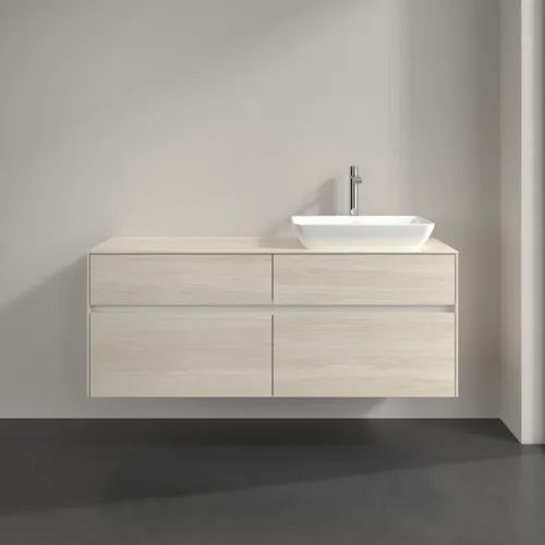 VILLEROY BOCH Collaro Waschbeckenunterschrank, mit Beleuchtung, 4 Auszüge, 1400 x 548 x 500 mm, White Oak / White Oak #C118B0AA, Bild 3