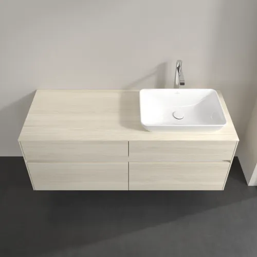 VILLEROY BOCH Collaro Waschbeckenunterschrank, mit Beleuchtung, 4 Auszüge, 1400 x 548 x 500 mm, White Oak / White Oak #C118B0AA, Bild 4
