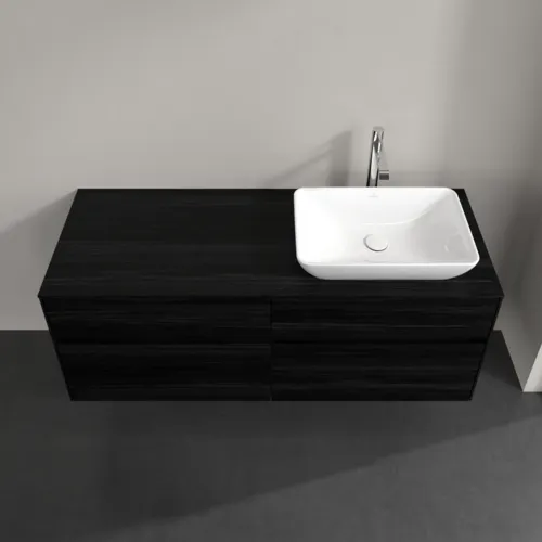 Bild von VILLEROY BOCH Collaro Waschbeckenunterschrank, mit Beleuchtung, 4 Auszüge, 1400 x 548 x 500 mm, Black Oak / Black Oak #C118B0AB