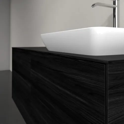 Bild von VILLEROY BOCH Collaro Waschbeckenunterschrank, mit Beleuchtung, 4 Auszüge, 1400 x 548 x 500 mm, Black Oak / Black Oak #C118B0AB