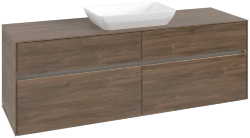 Picture of VILLEROY BOCH Collaro Vanity unit, with lighting, 4 pull-out compartments, 1600 x 548 x 500 mm, Arizona Oak / Arizona Oak #C120B0VH