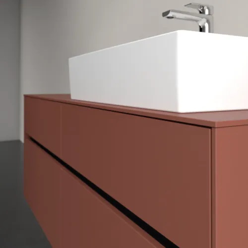 Bild von VILLEROY BOCH Collaro Waschbeckenunterschrank, 4 Auszüge, 1400 x 548 x 500 mm, Wine Red / Wine Red #C13300AH