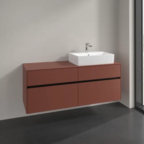 Bild von VILLEROY BOCH Collaro Waschbeckenunterschrank, 4 Auszüge, 1400 x 548 x 500 mm, Wine Red / Wine Red #C13300AH