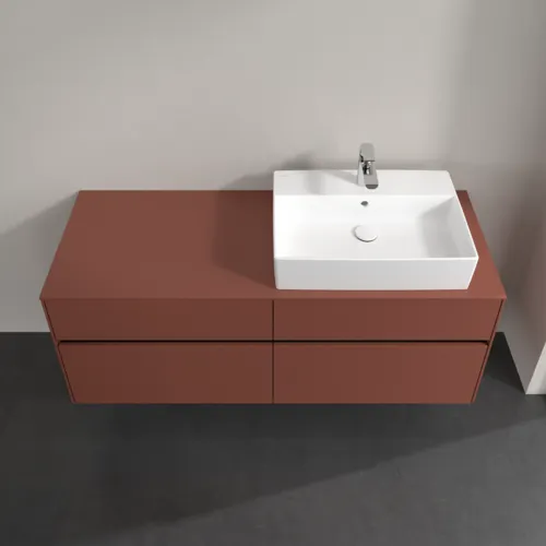 Bild von VILLEROY BOCH Collaro Waschbeckenunterschrank, 4 Auszüge, 1400 x 548 x 500 mm, Wine Red / Wine Red #C13300AH