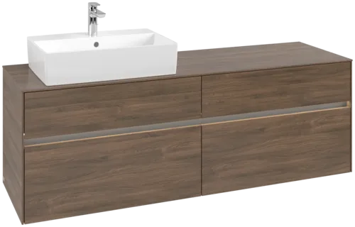 Picture of VILLEROY BOCH Collaro Vanity unit, with lighting, 4 pull-out compartments, 1600 x 548 x 500 mm, Arizona Oak / Arizona Oak #C135B0VH